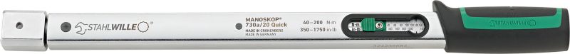 Torquímetro Mecânico STAHLWILLE MANOSKOP 730a/20 QUICK 40-200 N·m / 350-1750 in·lb - Made in Germany