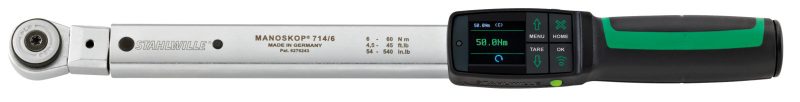 Torquímetro Eletromecânico Torque/Ângulo STAHLWILLE MANOSKOP 714R/6 eClick 6-60 N·m 3/8" - Made in Germany