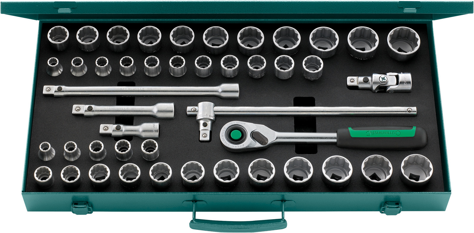 Jogo de Soquetes QuickRelease STAHLWILLE 50ma/39/6QR 1/2" 45 Peças Métrico/Imperial - Made in Germany